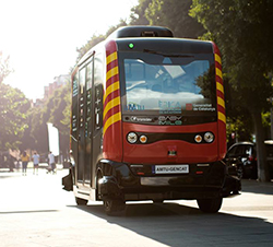 El autobús sin conductor llega a España