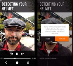 Una foto 'selfie' reconoce si lleva casco