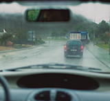 Lloviendo mientras se conduce