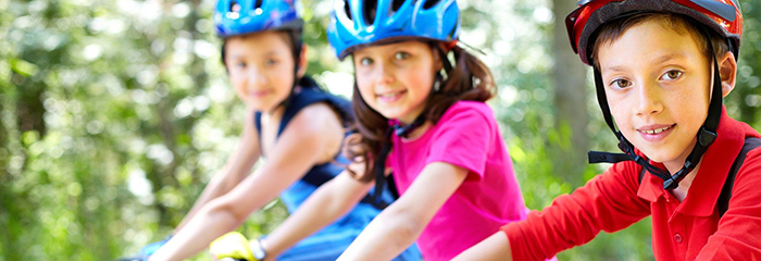Niños en bici seguros