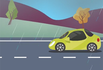 Lluvia en carretera: el peligro más frecuente