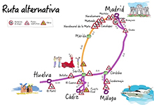 2017 Madrid a Andalucía: ruta y alternativas