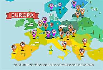 Velocidad: a 90 km/h, como en Europa