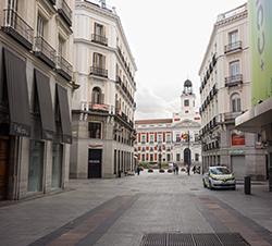 Calles vacias de Madrid