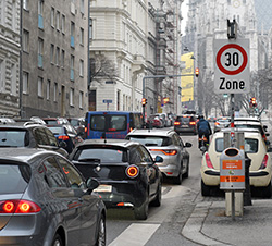 Austria calmado de tráfico