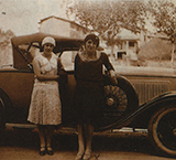 mujeres y automçovil en 1929
