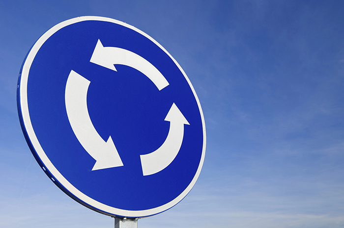 Accidentes en glorietas
