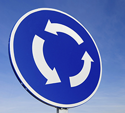 Accidentes en glorietas