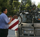 Señalizar una bicicleta en un sistema de portón trasero