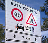 ruta ciclista panel
