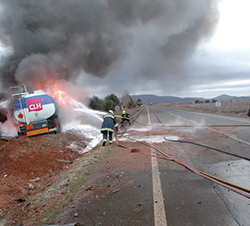 Accidente de tráfico en carretera