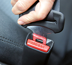 Hebilla del cinturón de seguridad de un vehículo