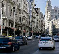 Elección de carril vía urbana