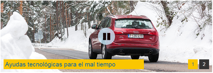 Se muestra el carrusel de imágenes de la página principal de la Revista DGT.